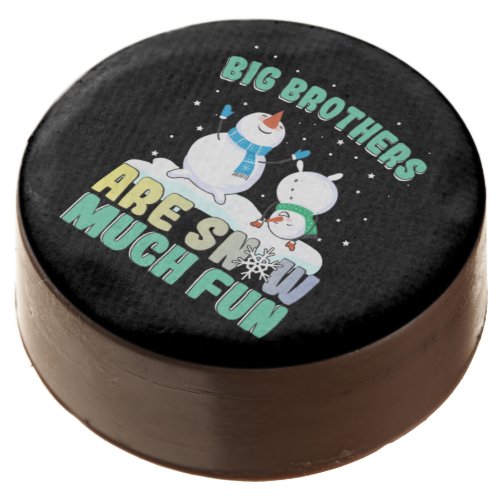 Big Brothers are Snow Much Fun _ Holiday Snowman Chocolate Covered Oreo