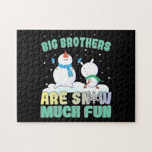 Big Brothers are Snow Much Fun _ Holiday Snowman Jigsaw Puzzle