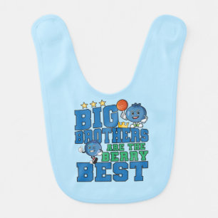 Big Brothers are the Berry Best - Blueberry Pun Baby Bib