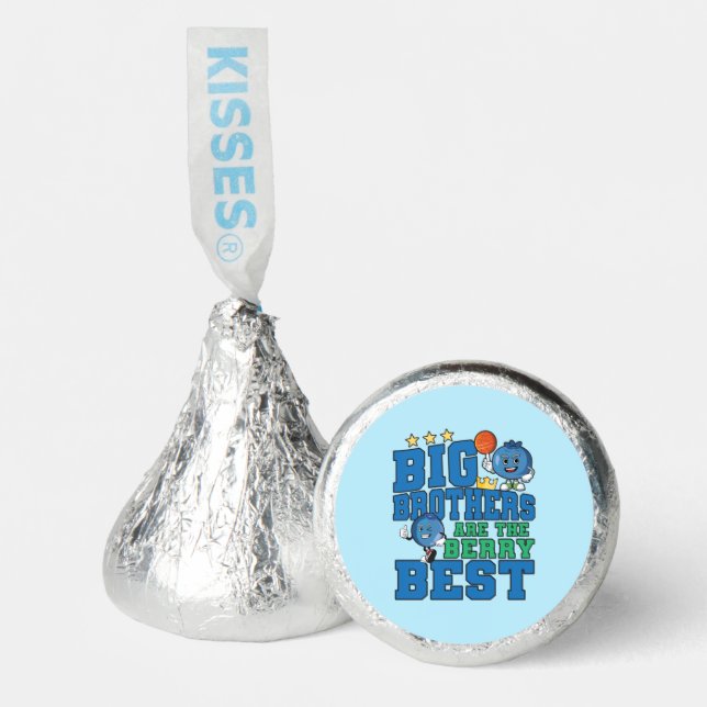 Big Brothers are the Berry Best - Blueberry Pun Hershey®'s Kisses® (Front)