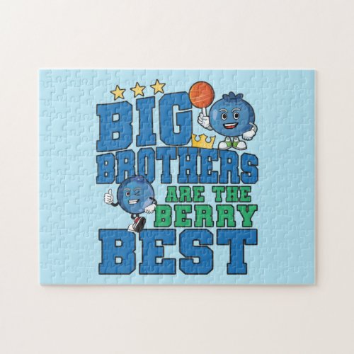 Big Brothers are the Berry Best _ Blueberry Pun Jigsaw Puzzle