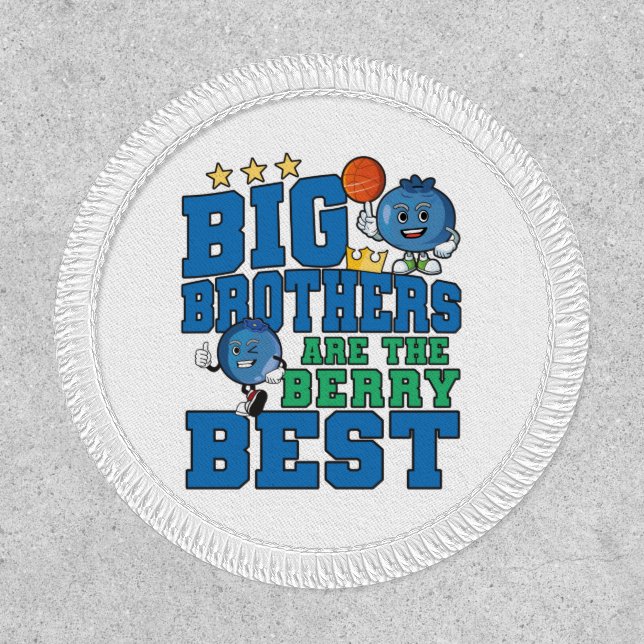 Big Brothers are the Berry Best - Blueberry Pun Patch (Front)