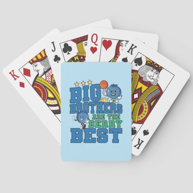 Big Brothers are the Berry Best - Blueberry Pun Poker Cards (Back)