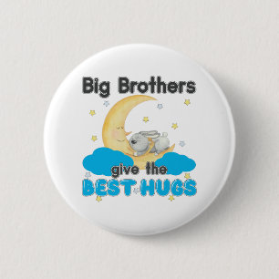 Big Brothers Give the Best Hugs - Bunny Moon Button