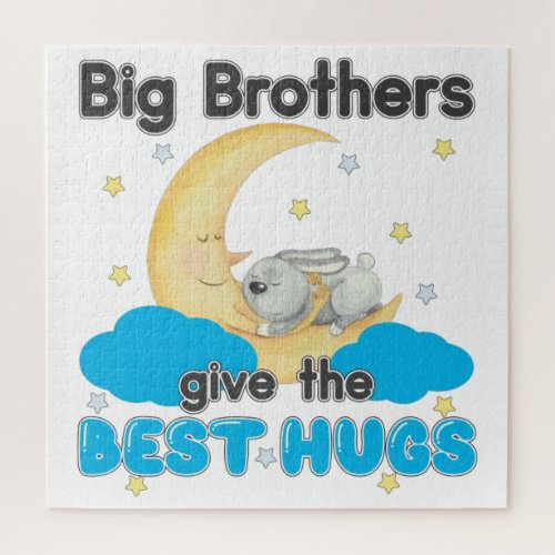 Big Brothers Give the Best Hugs _ Bunny Moon Jigsaw Puzzle