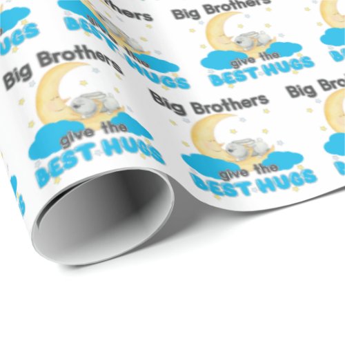 Big Brothers Give the Best Hugs _ Bunny Moon Wrapping Paper