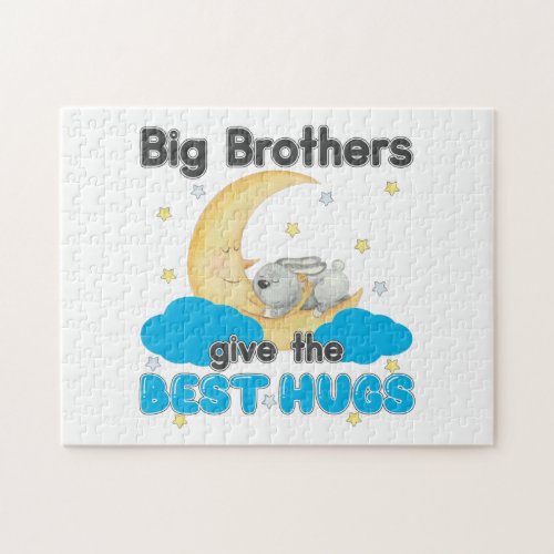 Big Brothers Give the Best Hugs _ Moon Bunny Jigsaw Puzzle