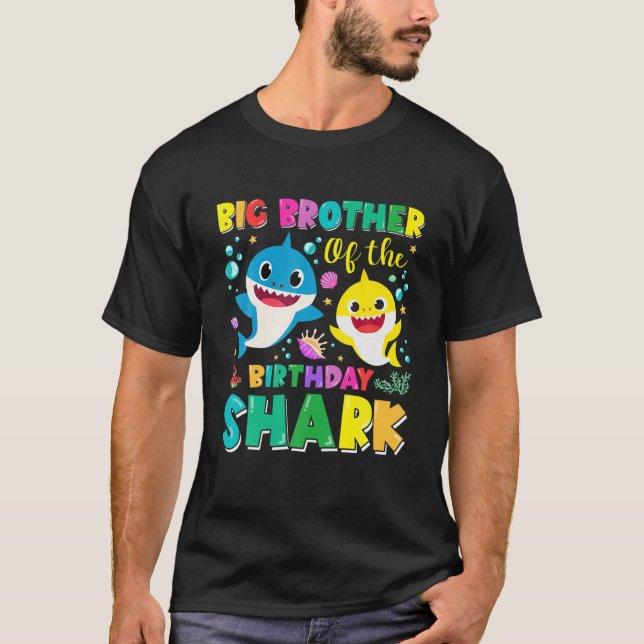 Big Brothers Of The Birthday Sharks Bro Matching F T-Shirt (Front)