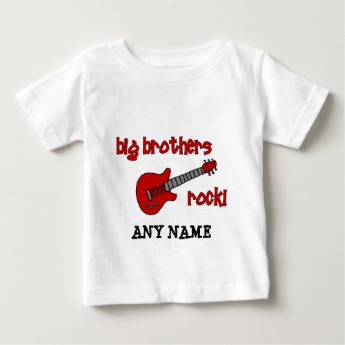 Big Brothers Rock with guitar Baby T_Shirt