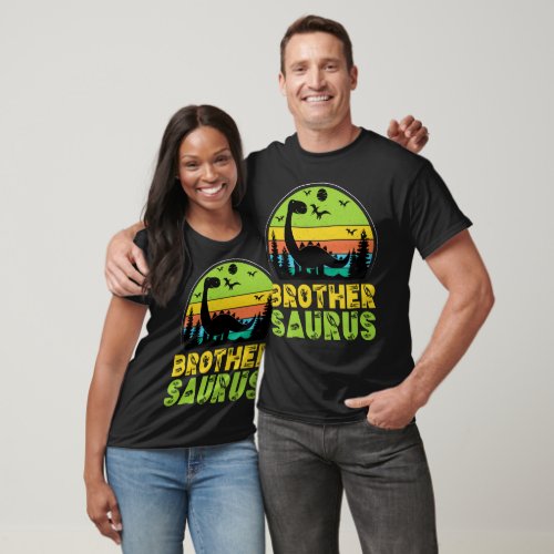 Big Brothersaurus T Rex Little Brother Saurus Bro T_Shirt