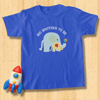 Big BrotherTo Be Elephants with Beach Ball T-Shirt