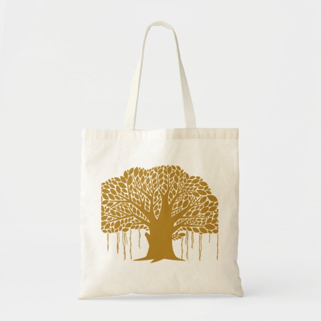 Big Brown Banyan Tree Tote Bag (Front)