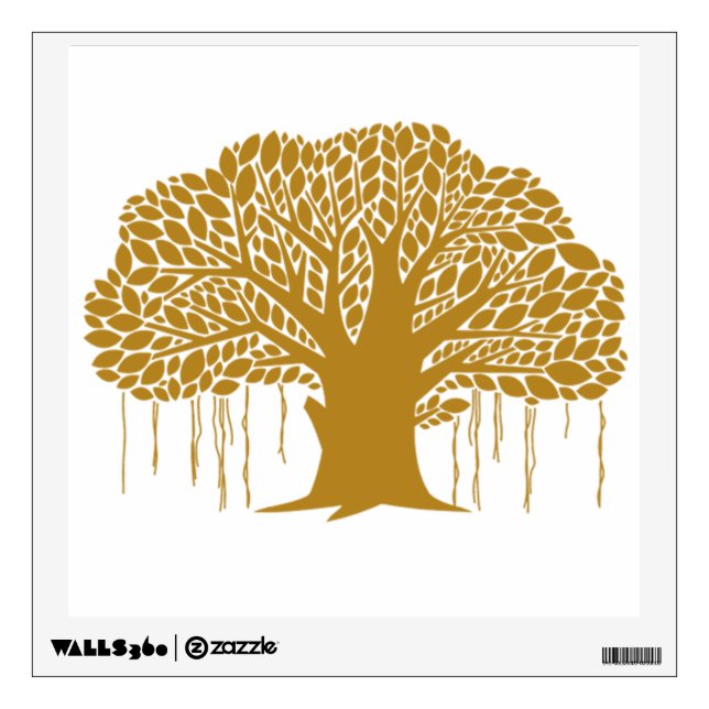 Big Brown Banyan Tree Wall Sticker (Front)