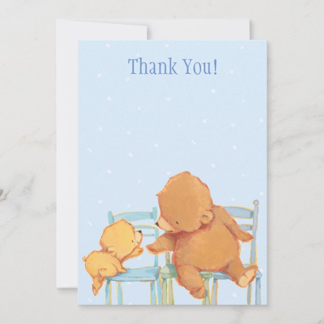 Big Brown Bear and Yellow Bear Thank You (Front)