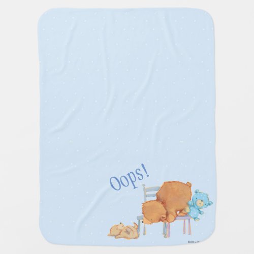 Big Brown Bear Calico  Floppy Share Two Chairs Swaddle Blanket