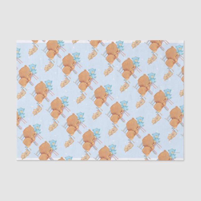 Big Brown Bear, Calico, & Floppy Share Two Chairs Tissue Paper (Front)