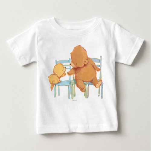 Big Brown Bear Helps Little Yellow Bear Baby T_Shirt