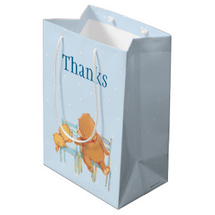 Big Brown Bear Helps Little Yellow Bear Medium Gift Bag