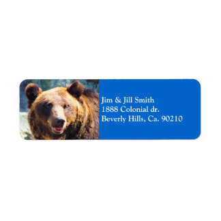 Big Brown Bear Label