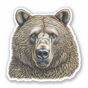 Big Brown Bear Personalized Sticker