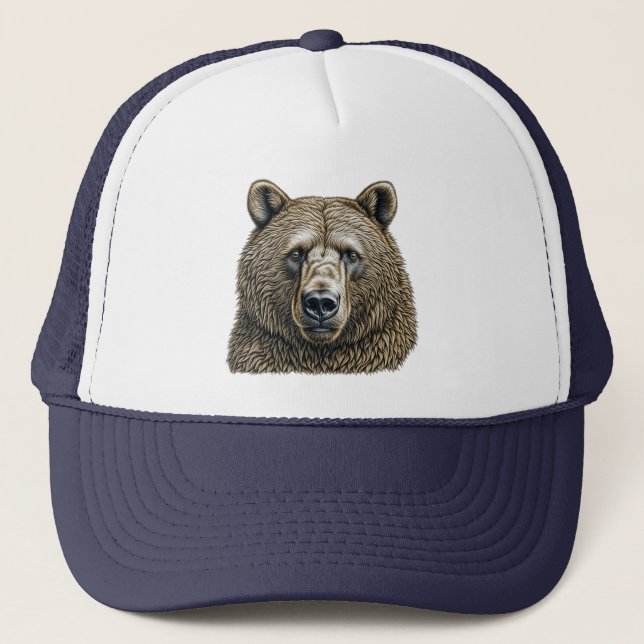 Big Brown Bear  Trucker Hat (Front)