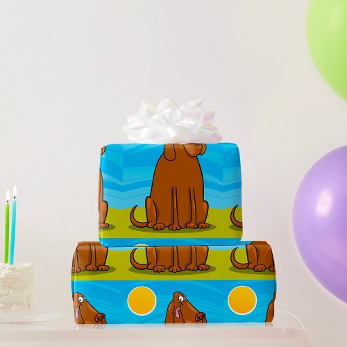 Big Brown Dog Wrapping Paper