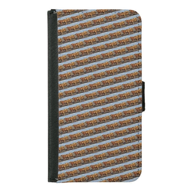 Big Brown Highland Cows, Samsung Galaxy Wallet Case (Front)