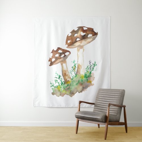 Big Brown Mushrooms Tapestry