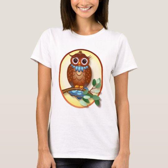 Big Brown Owl Oval Shirt