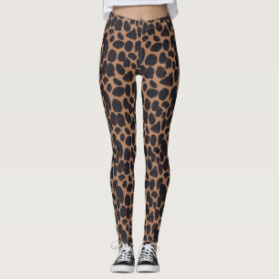 Big Brown Spots Leopard Print Animal Skin Leggings