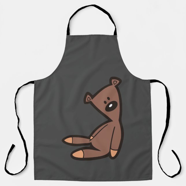 Big Brown Teddy Bear Apron (Front)