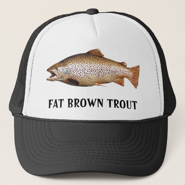 Big Brown Trout Trucker Hat (Front)