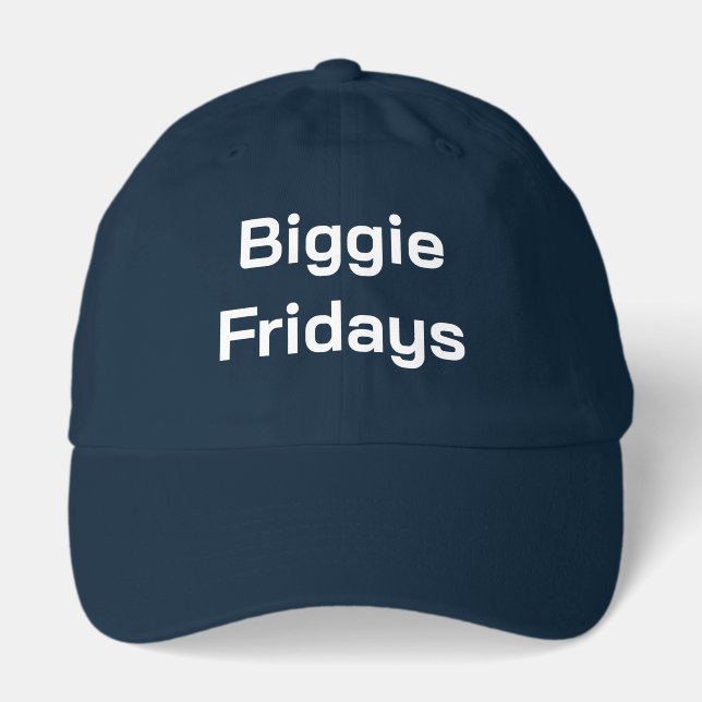Big Bubble Club "Biggie Fridays" BFF Funny Joke Hat (Front)
