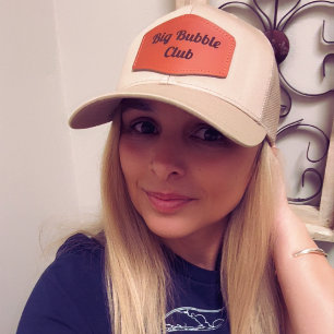 Big Bubble Club "Biggie Fridays" BFF Funny Joke Leather Patch Hat