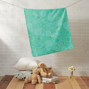 Big Bubblegum Bubbles Everywhere Teal Thank You Baby Blanket