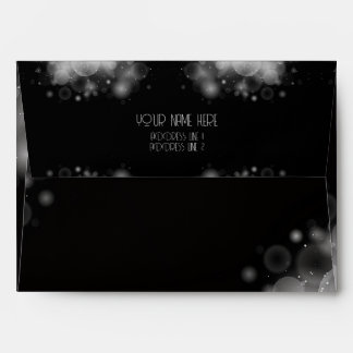 Big Bubbles Bokeh Black  Envelope