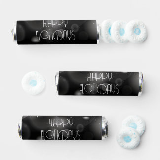 Big Bubbles Bokeh Black Happy Holidays Breath Savers® Mints
