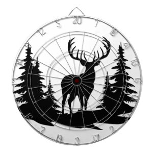 Big Buck Among Pine Tree Vector Dart Board