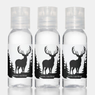 Big Buck Among Pine Tree Vector  Hand Sanitizer