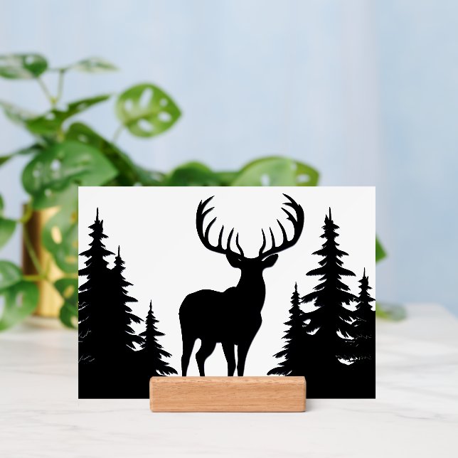Big Buck Among Pine Tree Vector  Holder (Insitu 3)