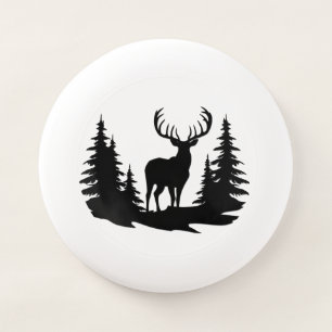 Big Buck Among Pine Tree Vector Wham-O Frisbee