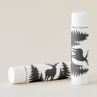 Big Buck Among Pine Trees Vector  Lip Balm