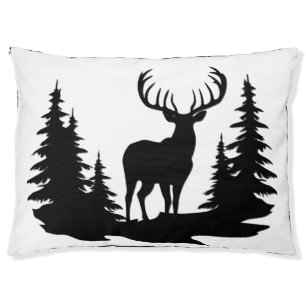 Big Buck Among Pine Trees Vector Pet Bed