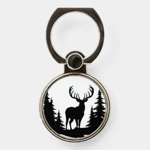 Big Buck Among Pine Trees Vector Phone Ring Stand