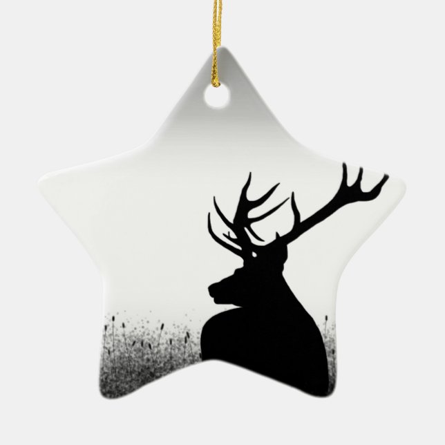 Big Buck Ceramic Ornament (Front)