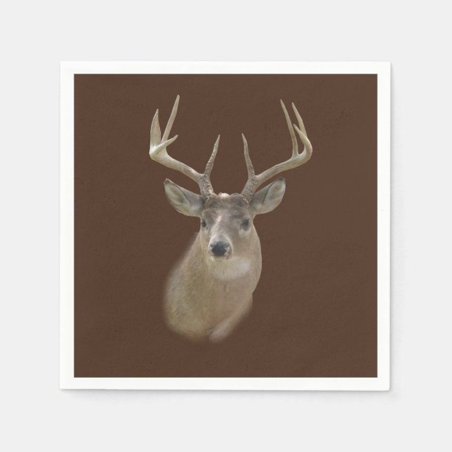 Big Buck Deer Birthday Napkins (Front)