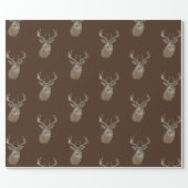 Big Buck deer head Wrapping Paper (Flat)