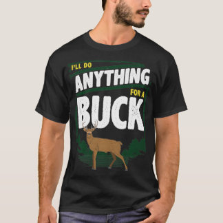 Big Buck Hunting Antler Best Deer Hunter Gift T-Shirt