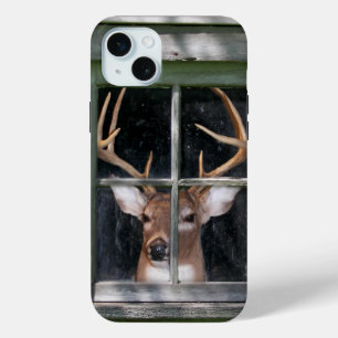 Big Buck in window iPhone 15 Plus Case