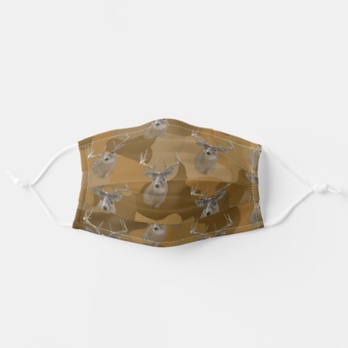 big buck on camouflage adult cloth face mask